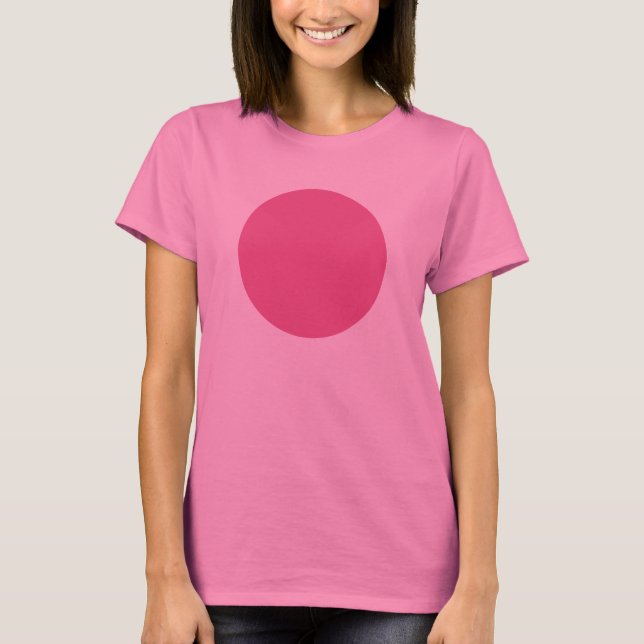 Camiseta Círculo simple - Rosa turbio (Anverso)