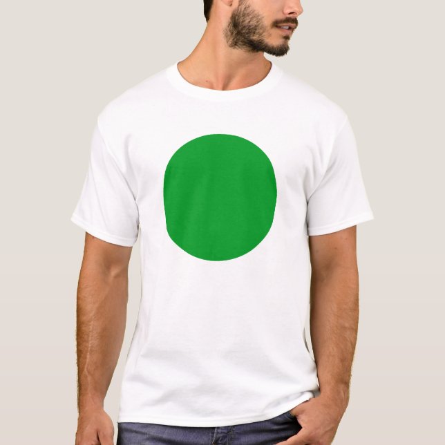 Camiseta Círculo simple - Verde de hierba (Anverso)