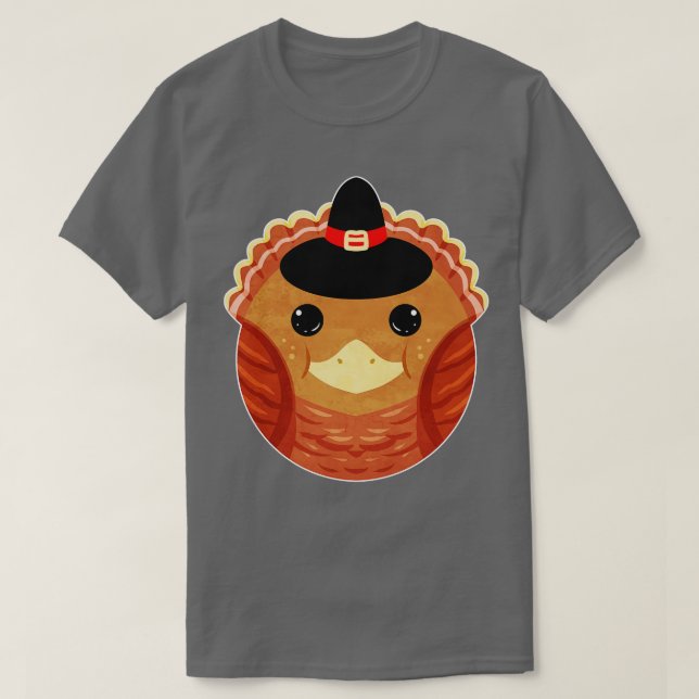 Camiseta Círculo Turco Con Peregrinos Gorras De Thanksgi (Diseño del anverso)