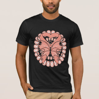 Camiseta Círculo uterino de la mariposa del cáncer de