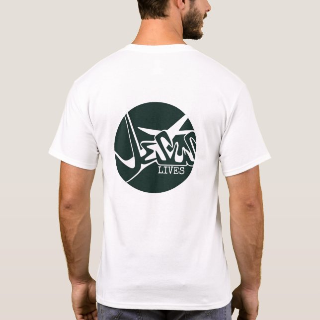 Camiseta Círculo verde cazador Jesús salva graffiti (Reverso)