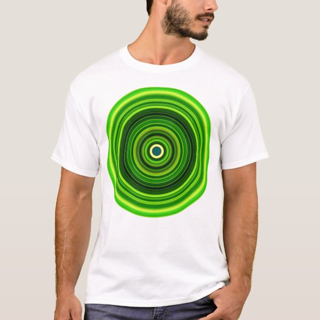 Camiseta Círculo verde geomagnético Mandala-64555 (Anverso)