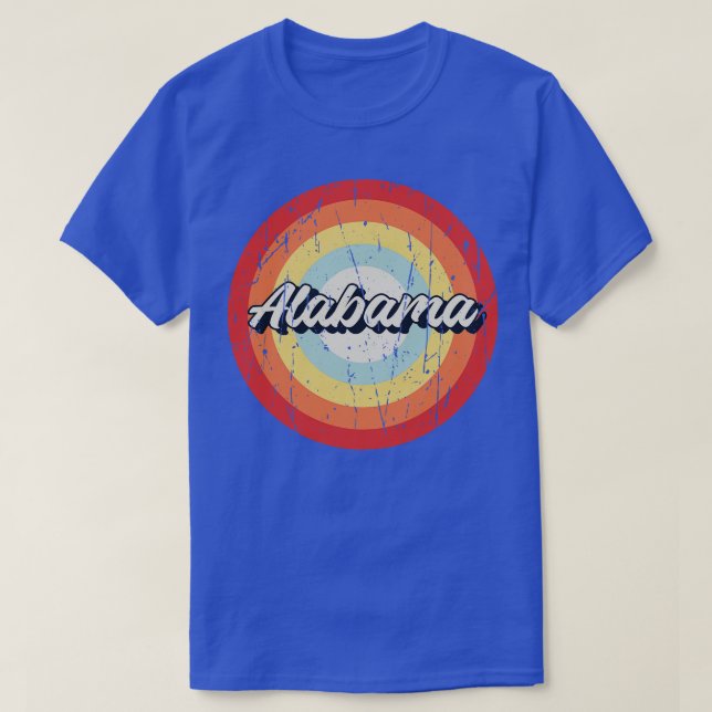Camiseta círculo vintage alabama TShirt (Diseño del anverso)