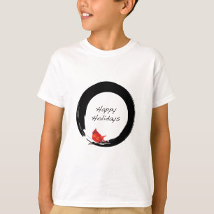 Camiseta Círculo zen con el cardenal Navidad