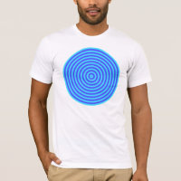 Círculos azules de neón psicodélico