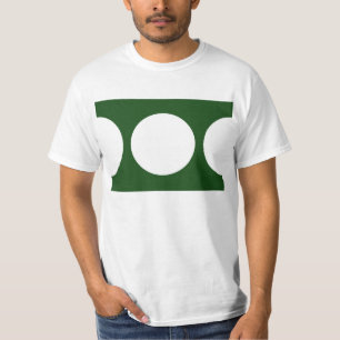 Camiseta Círculos blancos en verde