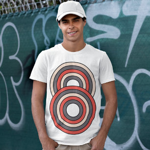 Camiseta Círculos concéntricos geométricos retro gráficos