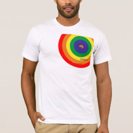 Camiseta Círculos de color arcoiris LGBT personalizados