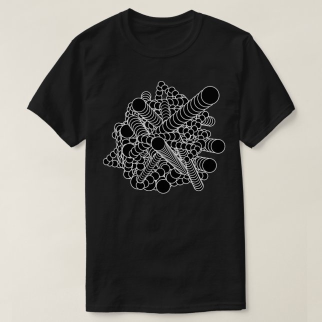 Camiseta círculos de tubos geométricos (Diseño del anverso)