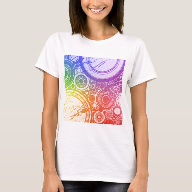 Camiseta Círculos del Grunge: Edición del arco iris: (Anverso)