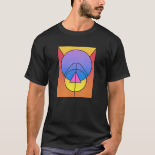 Camiseta Círculos geométricos abstractos Línea Colorida 