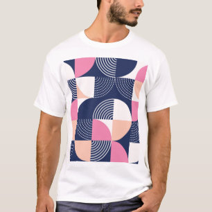 Camiseta Círculos gráficos Patrón de infiltración sin solda