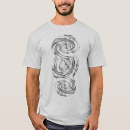 Camiseta Círculos grises de carbón vegetal MCM Aspecto Geom