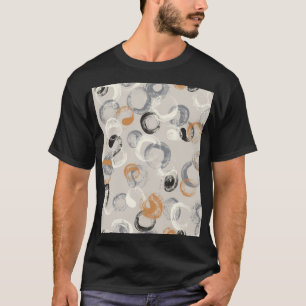 Camiseta Círculos grises: patrón simple sin foco