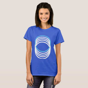 Camiseta Círculos modernos de azul blanco 4Alex