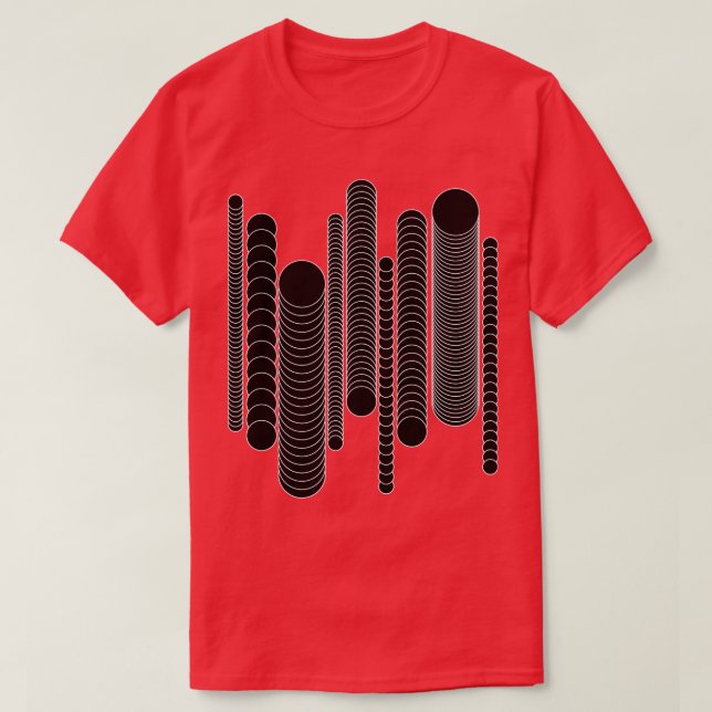 Camiseta círculos op diseño de arte (Diseño del anverso)