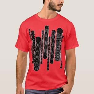 Camiseta círculos op diseño de arte