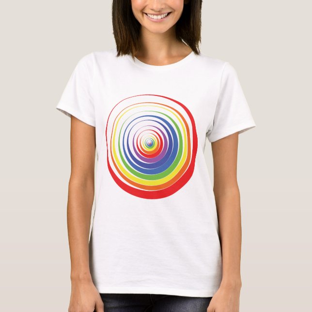 Camiseta Círculos ópticos coloridos (Anverso)
