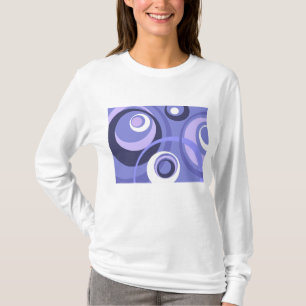 Camiseta Círculos púrpuras geométricos de mediados de siglo