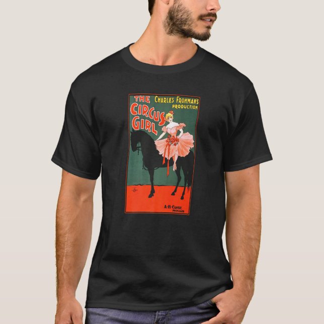 Camiseta Circus Girl Vaudeville Ballerina On Black Horse Re (Anverso)