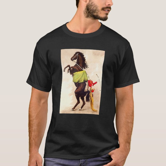 Camiseta Circus Horse On Back Legs Chica Trainer Long Blond (Anverso)