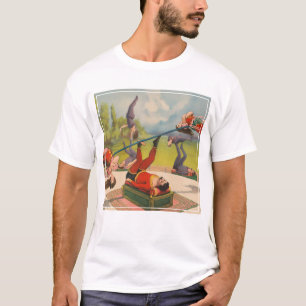 Camiseta Circus Poster Mostrando Actos Acrobáticos, Circa 1