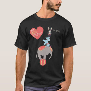 Camiseta Circus Show Big Elephant Poodle Rabbit Vintage Bir