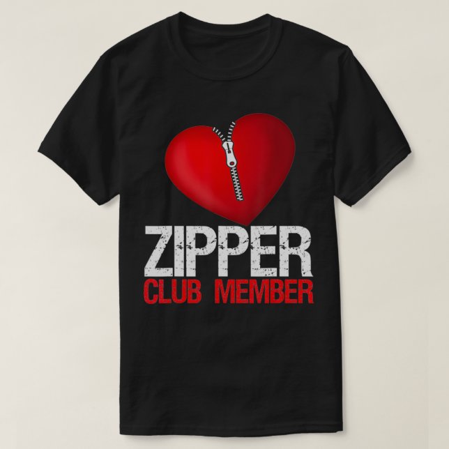 Camiseta Cirugía Cardíaca Paciente Miembro Del Club Zipper  (Diseño del anverso)
