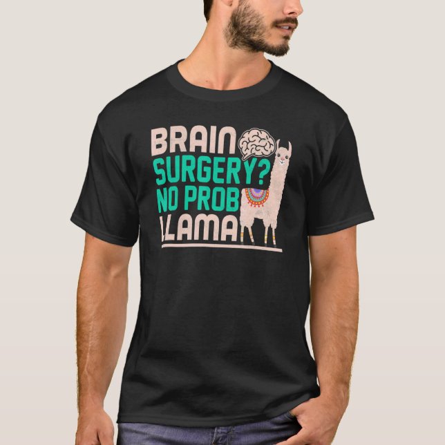 Camiseta Cirugía cerebral No Prob Llama Cirugía Cerebral Su (Anverso)