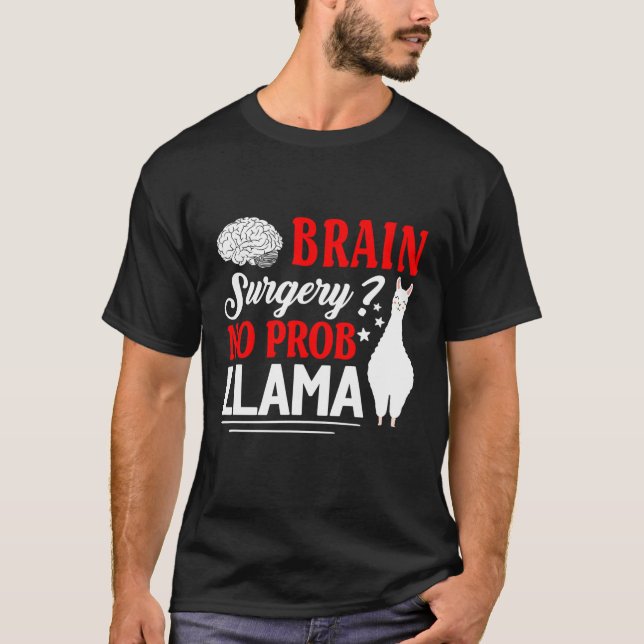 Camiseta Cirugía cerebral No Recuperación de Prob Llama Sat (Anverso)