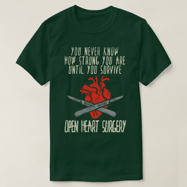 Camiseta Cirugía de corazón abierto (Diseño del anverso)