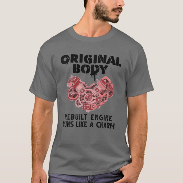 Camiseta Cirugía de corazón abierto divertida Trasplante de (Anverso)