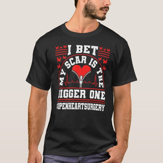 Camiseta Cirugía de corazón abierto Omitir Conciencia Coraz (Anverso)