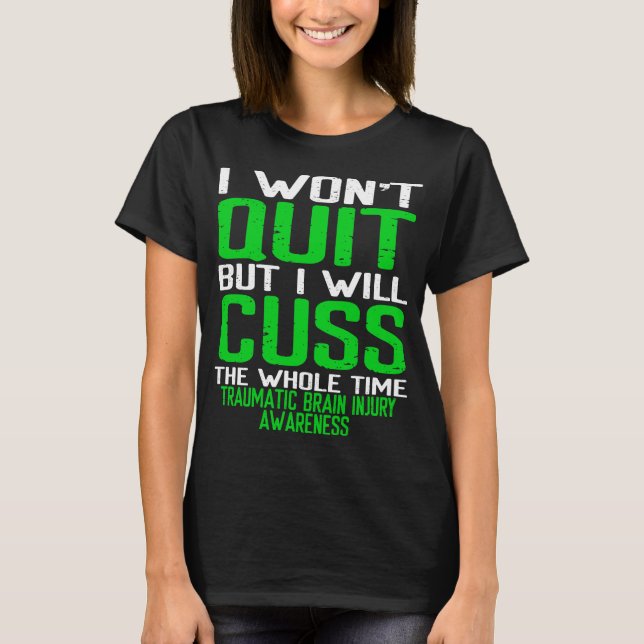 Camiseta Cirugía de espalda de la cinta verde Lesiones trau (Anverso)