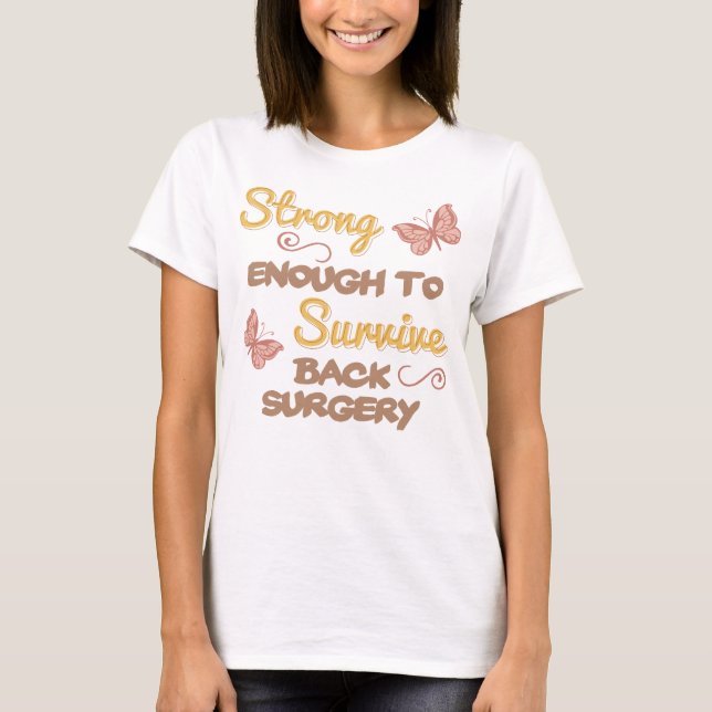 Camiseta Cirugía de espalda de las mujeres inspiradoras (Anverso)