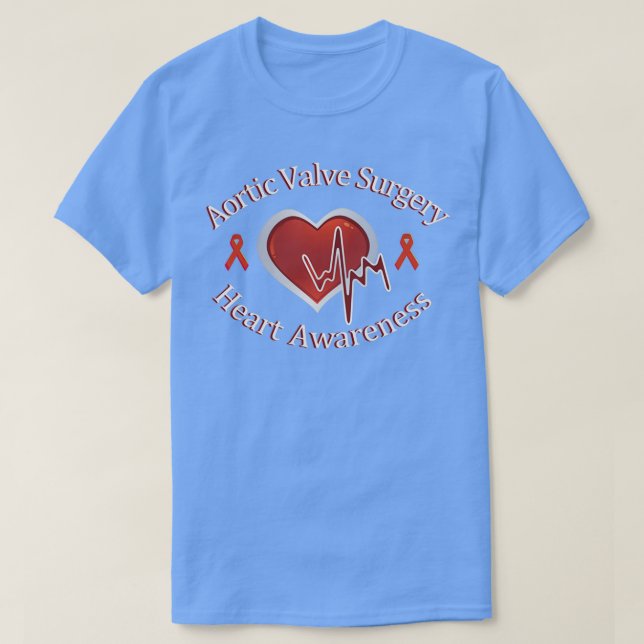 Camiseta Cirugía de la válvula aórtica cardíaca Survi (Diseño del anverso)