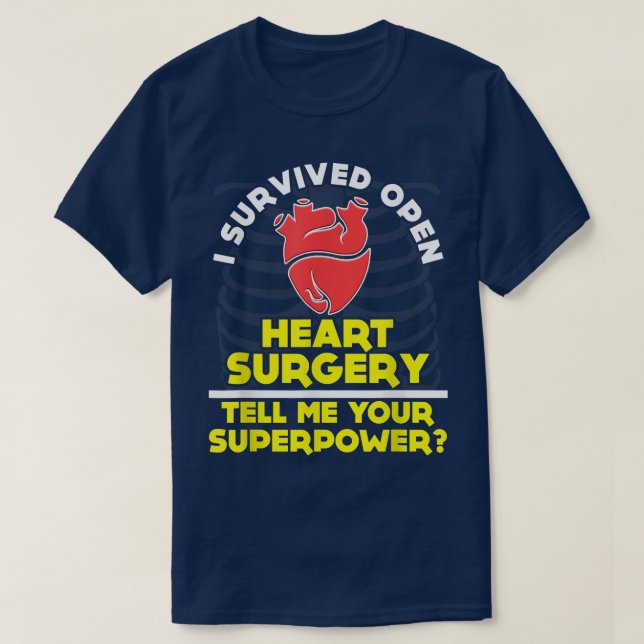 CAMISETA CIRUGÍA DEL CORAZÓN ABIERTO SOBREVIVIDA CON DIVERS (Diseño del anverso)
