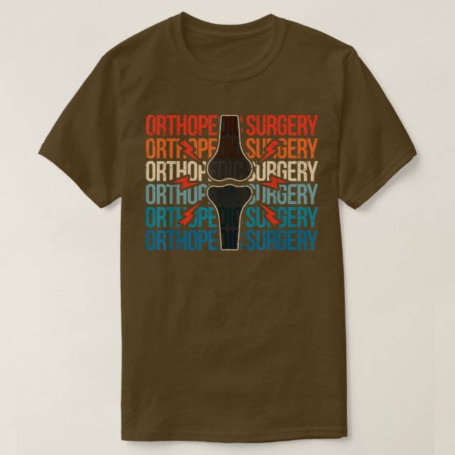Camiseta Cirugía ortopedia retro Médica Ortho (Diseño del anverso)