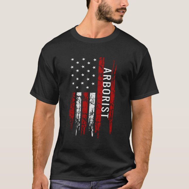 Camiseta Cirujano arborista norteamericano Bandera Lumberja (Anverso)