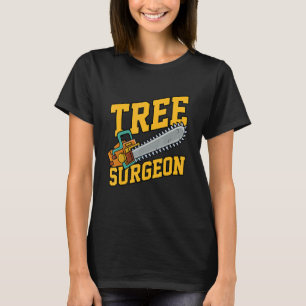 Camiseta Cirujano de árboles masculino trabajando artesanal
