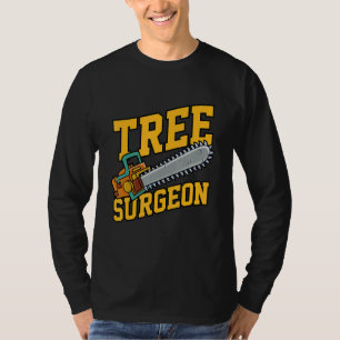 Camiseta Cirujano de árboles masculino trabajando elaboraci