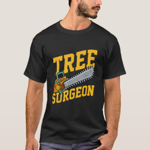 Camiseta Cirujano de árboles masculino trabajando manualida