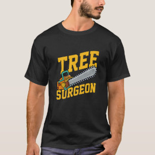 Camiseta Cirujano de árboles masculino trabajando manualida