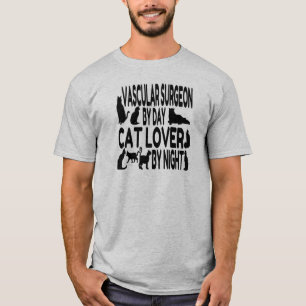 Camiseta Cirujano vascular amante del gato