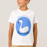 Cisne blanco con personalizado de la corona