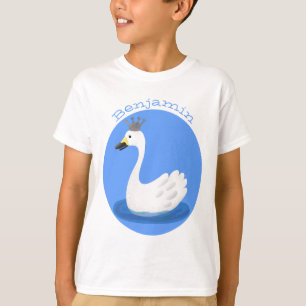 Camiseta Cisne blanco con personalizado de la corona
