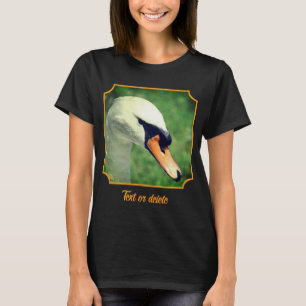 Camiseta Cisne blanco regio personalizado de la naturaleza