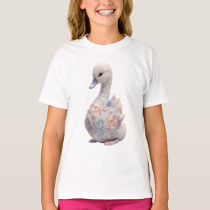 Camiseta Cisne Iridescente Pastel Niños