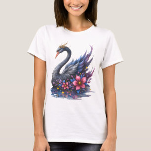 Camiseta Cisne Luna Coronada – Guardián del Lago Silencioso