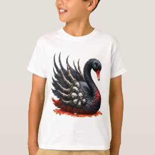 Camiseta Cisne Oscuro de Huesos – Elegancia Gótica